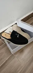 Loro Piana Mules - Black Leather - 1