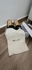 Loro Piana Mules - Black Leather - 2