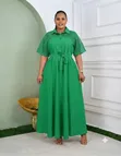 Mavazi Marefu ya Wanawake Plus Size - Kijani - 2