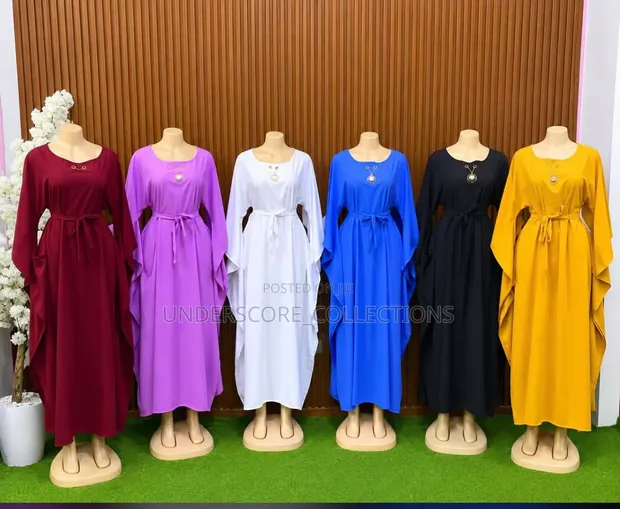 Mavazi Marefu ya Wanawake Plus Size/Free Size na Mkanda - 1