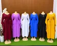 Mavazi Marefu ya Wanawake Plus Size/Free Size na Mkanda - 1
