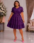 Girls' Patterned A-Line Dress - 1