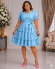Girls' Patterned A-Line Dress - 2