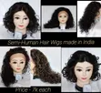 Semi Human Hair Wigs - Made in India - 1