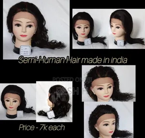 Semi Human Hair Wigs - Made in India