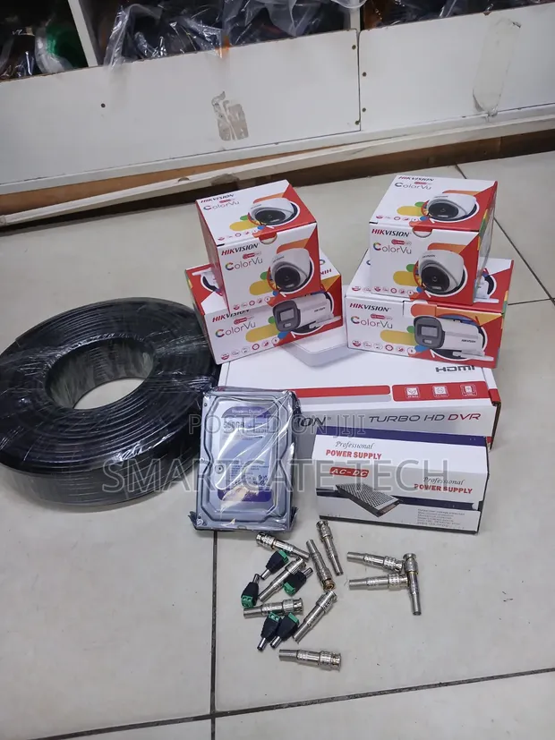 Hikvision 4CH CCTV Kit - 2 Dome ColorVu Cameras - 1