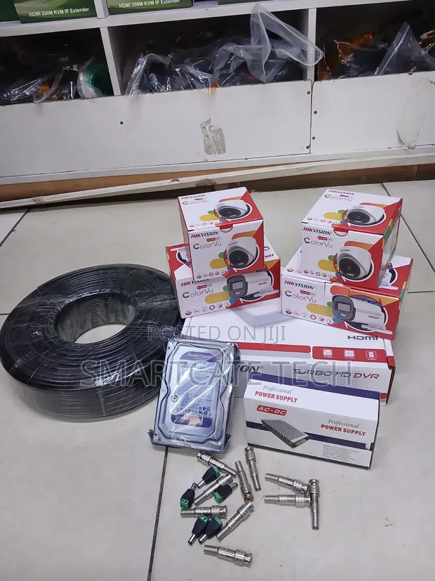 4CH Hikvision CCTV Security Kit - 2 Dome Cameras with ColorVu - 1
