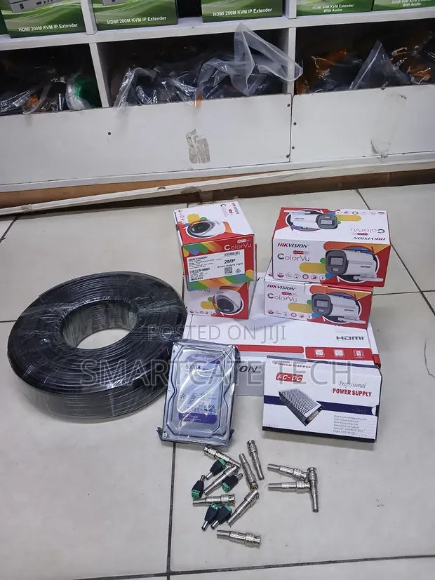 Hikvision 4CH CCTV Kit with 2 Dome Cameras - ColorVu - 1