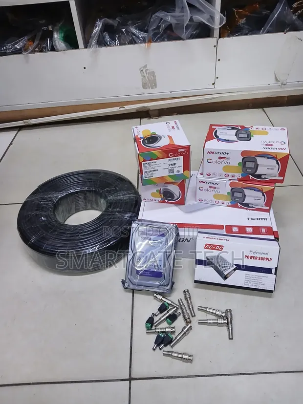 Mfumo wa CCTV Hikvision wa Chanel 4 na Kamera 2 za Dome ColorVu - 1