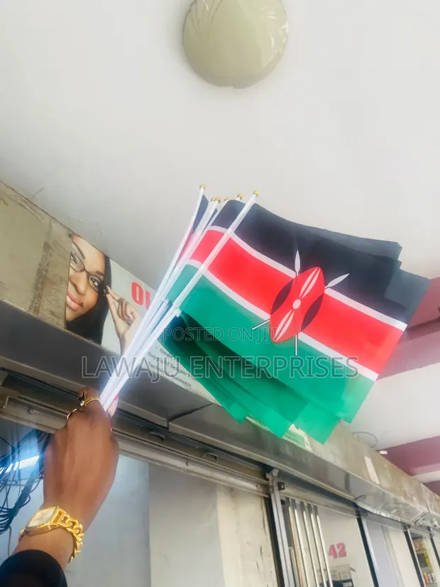 Kenyan Handheld Flag - 1