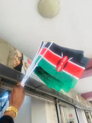 Kenyan Handheld Flag