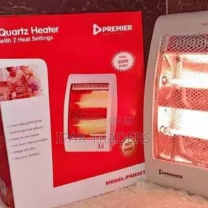 Premier PRH003 Nyeupe ya Quartz Portable Electric Room Heater
