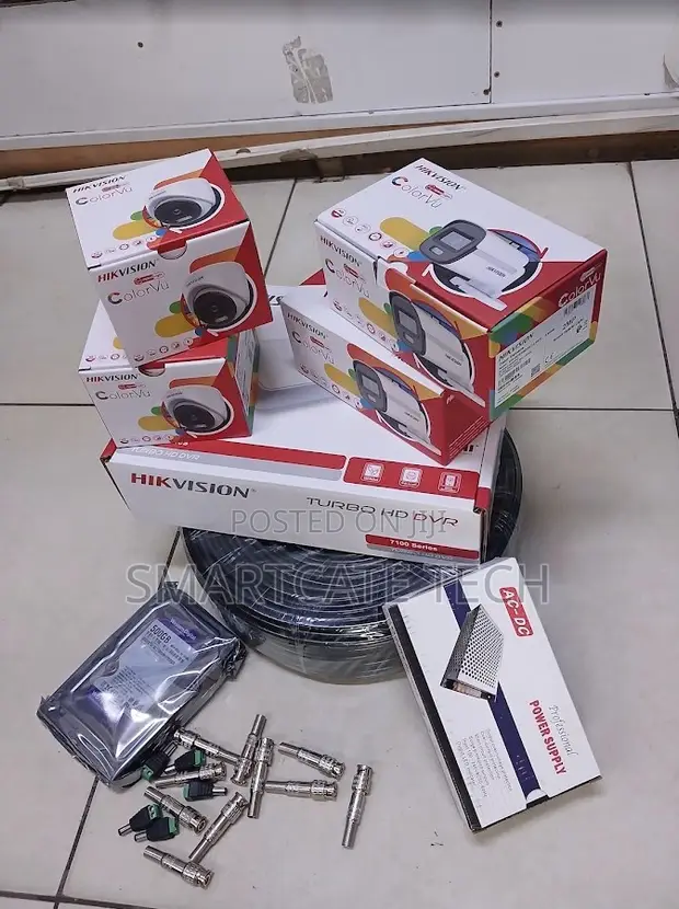 Hikvision 4-Channel ColorVu CCTV Kit with Night Vision & Audio - 1