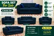Set ya Sofa ya Navy Blue ya Kina 5 - Safi na Nzuri - 1