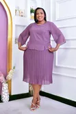 Chiffon Pleated Dress - 5
