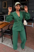 Classy Ladies Double Breasted Suits - Green - 1
