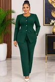 Ladies Semi-Casual Trouser Suits - Black - 4
