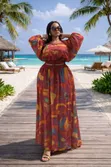 Ladies Multi-Coloured Two-Piece Skirt Suit - 3
