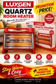 Luxgen Quartz Heater ya Chumba - 1