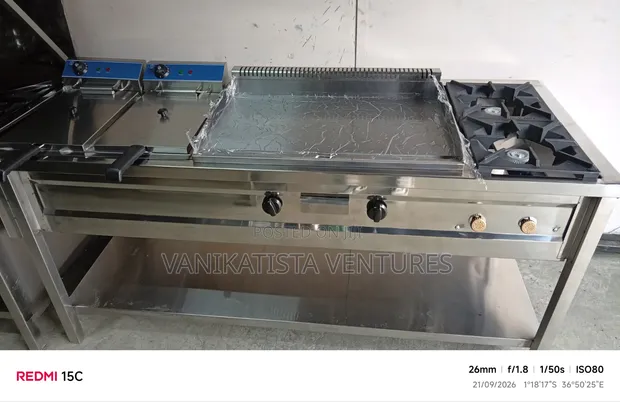 3-in-1 Chips Fryer + Griddle + 2 Gas Cooker - Custom Fabricated - 1