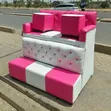Kiti cha Pedicure cha Watu 2 - Nyeupe na Pink - 1