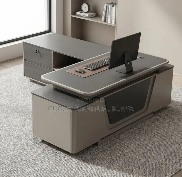 Imported CEO's L-Shaped Executive Table - 2.4m - 1