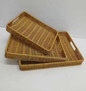 3-in-1 Handmade Rattan Decor Trays