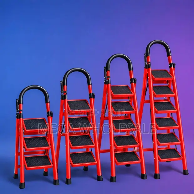 2, 3, 4, 5 Step Folding Ladder for Facility Maintenance - 1