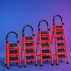 2, 3, 4, 5 Step Folding Ladder for Facility Maintenance