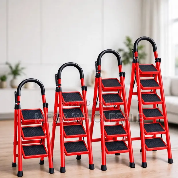 2, 3, 4, 5 Step Folding Ladder - Heavy Duty - 1