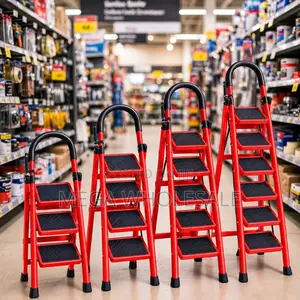 2, 3, 4, 5 Step Folding Ladder with Safety Platform