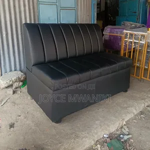 Black 2-Seater Restaurant Couch