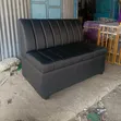 Black 2-Seater Restaurant Couch - 1