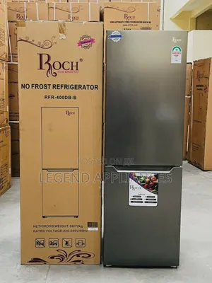 Roch 330L No Frost Double Door Fridge with Bottom Freezer