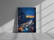 Canvas Art Print: Nairobi Streets - City in the Night - 3