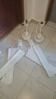 2 White Orient Ceiling Fans - 4