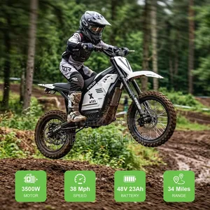 500W Kids Electric Dirt Motorcycle - 36V Lithium Black White
