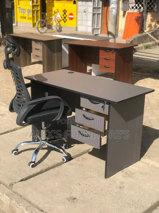 Executive Modern Desk & Office Chairs - 1
