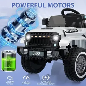 Kids' 12V Heavy Duty Electric Ride-on SUV Jeep - White