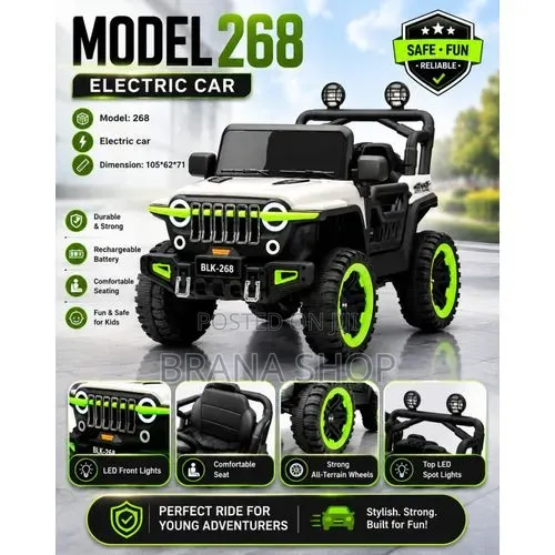 12V Electric Ride-on Jeep for Kids - White - 1