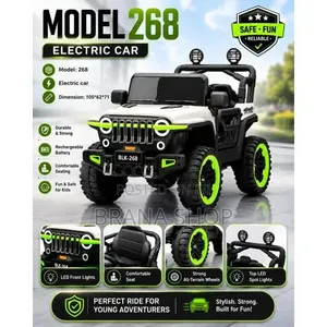 12V Electric Ride-on Jeep for Kids - White
