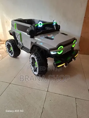 Grey 12V Electric Ride-on Jeep - Remote Control, Bluetooth, USB MP3