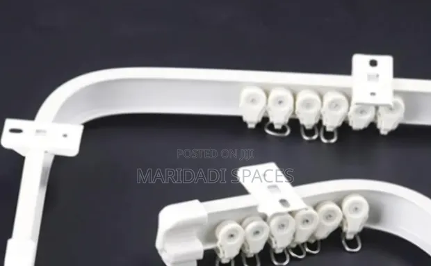 Curved Bendable Curtain Rails - Nyeupe - 1