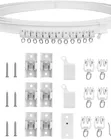 Curved Bendable Curtain Rails - Nyeupe - 2