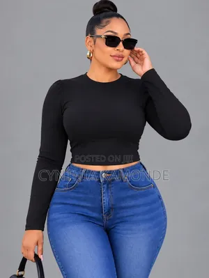 Women's Long Sleeve Crop Top