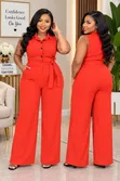 Women's Sleeveless Jumpsuit - 1