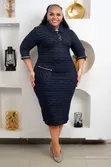 Midi Straight Dress - Multi-Colour - 1
