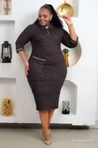 Midi Straight Dress - Multi-Colour - 2