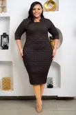 Midi Straight Dress - Multi-Colour - 4