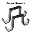 Strong Ceiling Brackets for Heavy Curtain Rods - 2